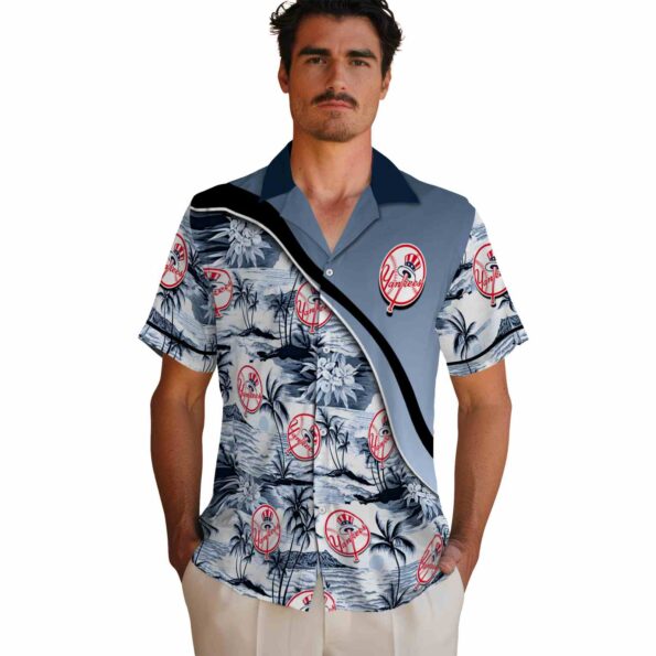 new-york-yankees-sunset-palms-navy-white-hawaiian-shirt-fashion-forward new york yankees sunset palms navy white hawaiian shirt fashion forward