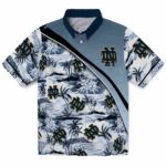 Notre Dame Fighting Irish Hawaiian Shirt - Sunset Palms Navy White 1 notre-dame-fighting-irish-sunset-palms-navy-white-hawaiian-shirt-best-selling