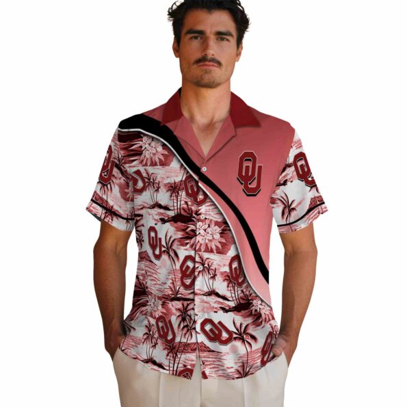 oklahoma-sooners-sunset-palms-crimson-white-hawaiian-shirt-fashion-forward oklahoma sooners sunset palms crimson white hawaiian shirt fashion forward