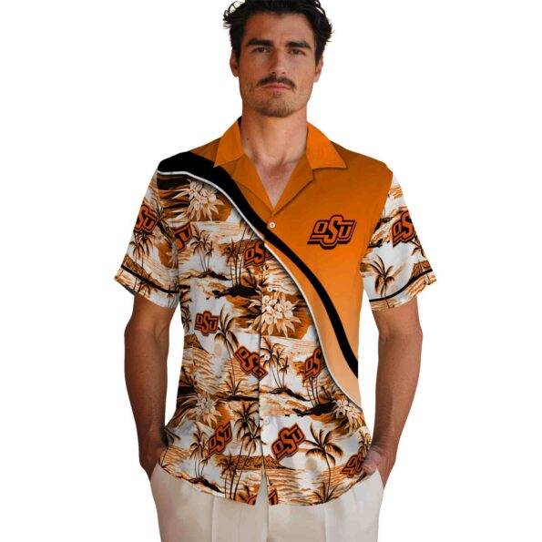 oklahoma-state-cowboys-sunset-palms-orange-white-hawaiian-shirt-fashion-forward oklahoma state cowboys sunset palms orange white hawaiian shirt fashion forward