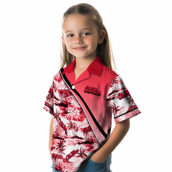 ole-miss-rebels-sunset-palms-red-white-hawaiian-shirt-premium-grade ole miss rebels sunset palms red white hawaiian shirt premium grade