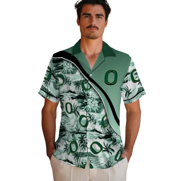 oregon-ducks-sunset-palms-green-white-hawaiian-shirt-fashion-forward oregon ducks sunset palms green white hawaiian shirt fashion forward