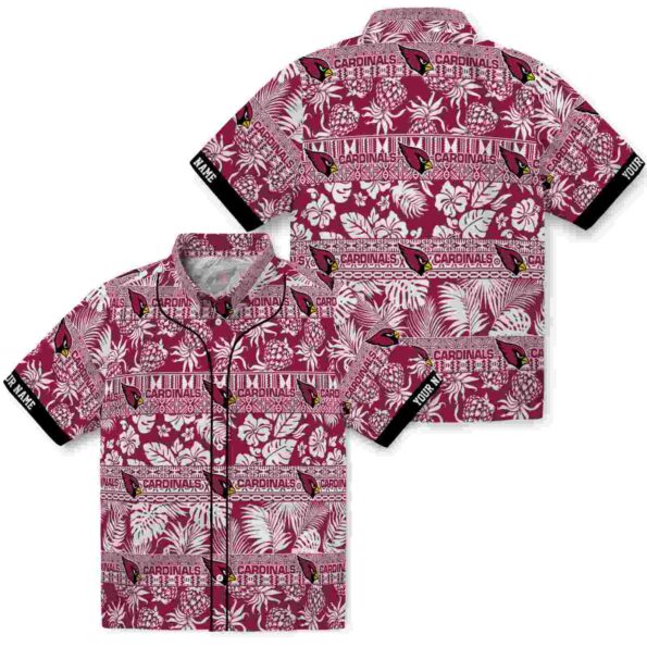 personalized-arizona-cardinals-tribal-stripes-red-white-hawaiian-shirt-high-quality personalized arizona cardinals tribal stripes red white hawaiian shirt high quality