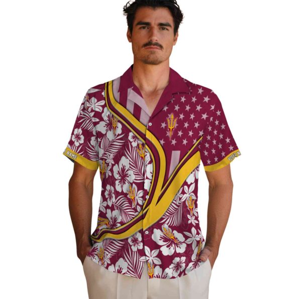 personalized-arizona-state-sun-devils-floral-wave-maroon-white-hawaiian-shirt-fashion-forward personalized arizona state sun devils floral wave maroon white hawaiian shirt fashion forward