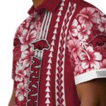 personalized-arkansas-razorbacks-hibiscus-arrows-red-white-hawaiian-shirt-best-selling
