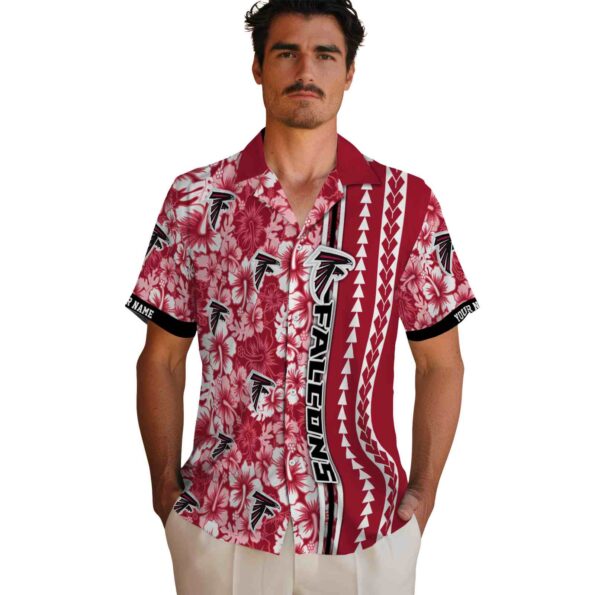 personalized-atlanta-falcons-hibiscus-arrows-red-white-hawaiian-shirt-fashion-forward personalized atlanta falcons hibiscus arrows red white hawaiian shirt fashion forward