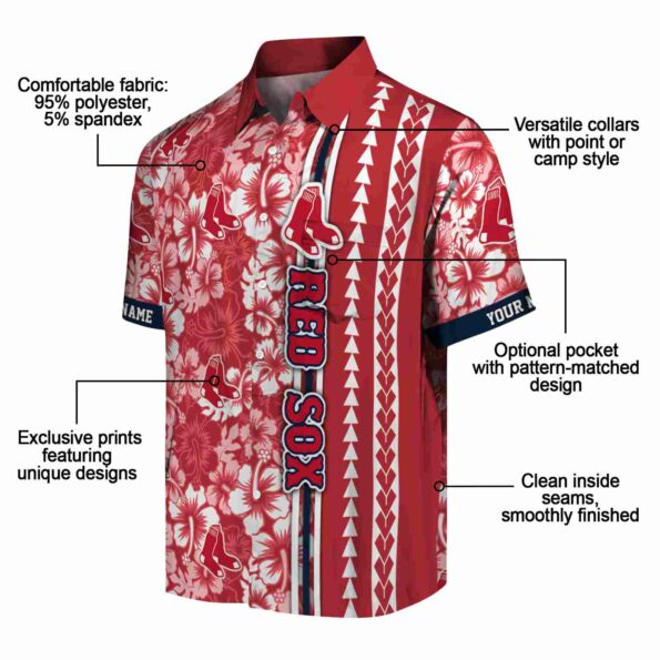 personalized-boston-red-sox-hibiscus-arrows-red-white-hawaiian-shirt-new-arrival personalized boston red sox hibiscus arrows red white hawaiian shirt new arrival