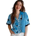 personalized-carolina-panthers-hibiscus-arrows-blue-white-hawaiian-shirt-best-selling
