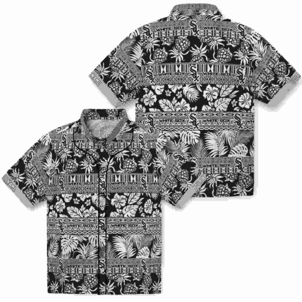 personalized-chicago-white-sox-tribal-stripes-black-white-hawaiian-shirt-high-quality personalized chicago white sox tribal stripes black white hawaiian shirt high quality