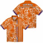 personalized-clemson-tigers-hibiscus-arrows-orange-white-hawaiian-shirt-best-selling