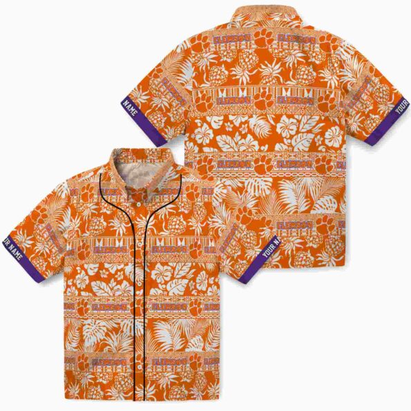 personalized-clemson-tigers-tribal-stripes-orange-white-hawaiian-shirt-high-quality personalized clemson tigers tribal stripes orange white hawaiian shirt high quality