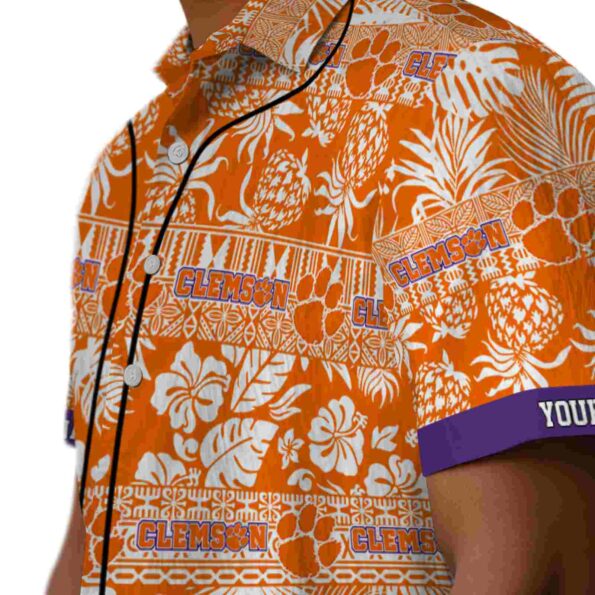 personalized-clemson-tigers-tribal-stripes-orange-white-hawaiian-shirt-trendy personalized clemson tigers tribal stripes orange white hawaiian shirt trendy
