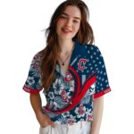 personalized-cleveland-guardians-floral-wave-navy-blue-white-hawaiian-shirt-best-selling