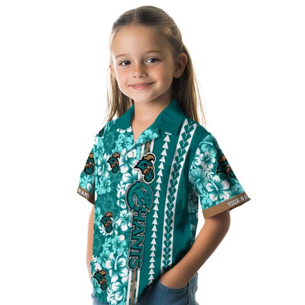 personalized-coastal-carolina-chanticleers-hibiscus-arrows-green-white-hawaiian-shirt-premium-grade personalized coastal carolina chanticleers hibiscus arrows green white hawaiian shirt premium grade