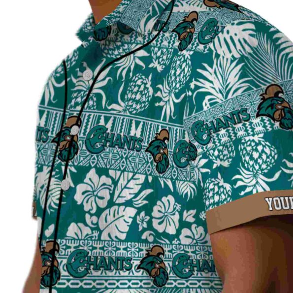 personalized-coastal-carolina-chanticleers-tribal-stripes-green-white-hawaiian-shirt-trendy personalized coastal carolina chanticleers tribal stripes green white hawaiian shirt trendy