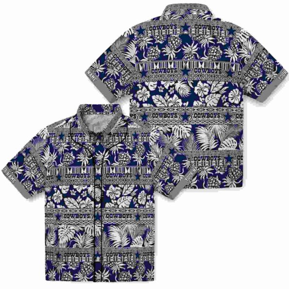 personalized-dallas-cowboys-tribal-stripes-blue-white-hawaiian-shirt-high-quality personalized dallas cowboys tribal stripes blue white hawaiian shirt high quality