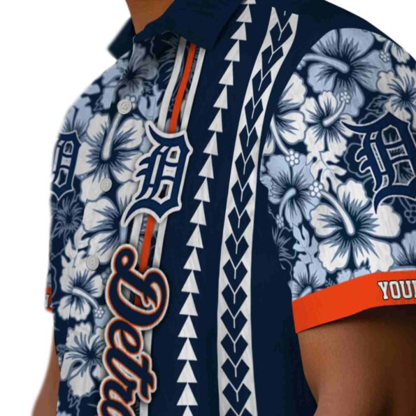 personalized-detroit-tigers-hibiscus-arrows-navy-white-hawaiian-shirt-trendy personalized detroit tigers hibiscus arrows navy white hawaiian shirt trendy
