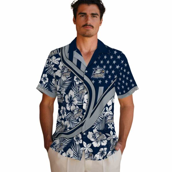 personalized-georgia-southern-eagles-floral-wave-blue-white-hawaiian-shirt-fashion-forward personalized georgia southern eagles floral wave blue white hawaiian shirt fashion forward