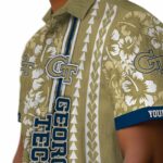 personalized-georgia-tech-yellow-jackets-hibiscus-arrows-gold-white-hawaiian-shirt-best-selling