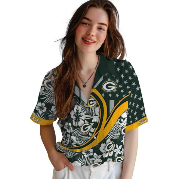 personalized-green-bay-packers-floral-wave-green-white-hawaiian-shirt-latest-model personalized green bay packers floral wave green white hawaiian shirt latest model