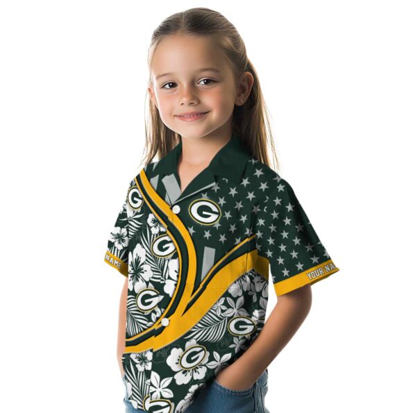 personalized-green-bay-packers-floral-wave-green-white-hawaiian-shirt-premium-grade personalized green bay packers floral wave green white hawaiian shirt premium grade