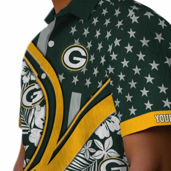 personalized-green-bay-packers-floral-wave-green-white-hawaiian-shirt-trendy personalized green bay packers floral wave green white hawaiian shirt trendy