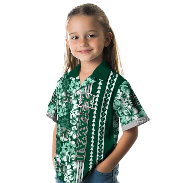 personalized-hawaii-rainbow-warriors-hibiscus-arrows-green-white-hawaiian-shirt-premium-grade personalized hawaii rainbow warriors hibiscus arrows green white hawaiian shirt premium grade