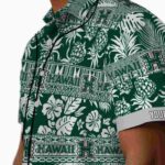 personalized-hawaii-rainbow-warriors-tribal-stripes-green-white-hawaiian-shirt-best-selling