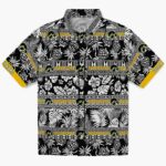 Iowa Hawkeyes Hawaiian Shirt - Personalized Tribal Stripes Black White 1 personalized-iowa-hawkeyes-tribal-stripes-black-white-hawaiian-shirt-best-selling