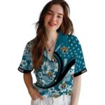 personalized-jacksonville-jaguars-floral-wave-teal-white-hawaiian-shirt-best-selling