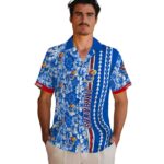 personalized-kansas-jayhawks-hibiscus-arrows-blue-white-hawaiian-shirt-best-selling
