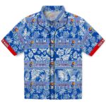 personalized-kansas-jayhawks-tribal-stripes-blue-white-hawaiian-shirt-best-selling