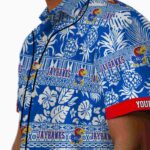 personalized-kansas-jayhawks-tribal-stripes-blue-white-hawaiian-shirt-best-selling