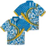 personalized-los-angeles-chargers-floral-wave-blue-white-hawaiian-shirt-best-selling