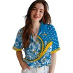 personalized-los-angeles-chargers-floral-wave-blue-white-hawaiian-shirt-best-selling