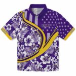 LSU Tigers Hawaiian Shirt - Personalized Floral Wave Purple White 1 personalized-lsu-tigers-floral-wave-purple-white-hawaiian-shirt-best-selling
