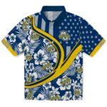 Marquette Golden Eagles Hawaiian Shirt - Personalized Floral Wave Blue White 1 personalized-marquette-golden-eagles-floral-wave-blue-white-hawaiian-shirt-best-selling