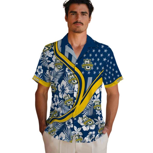 personalized-marquette-golden-eagles-floral-wave-blue-white-hawaiian-shirt-fashion-forward personalized marquette golden eagles floral wave blue white hawaiian shirt fashion forward