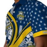 personalized-marquette-golden-eagles-floral-wave-blue-white-hawaiian-shirt-best-selling