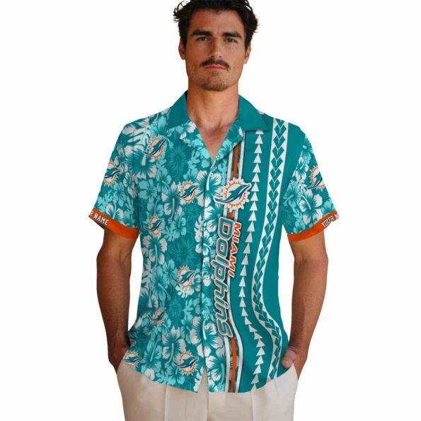 personalized-miami-dolphins-hibiscus-arrows-aqua-white-hawaiian-shirt-fashion-forward personalized miami dolphins hibiscus arrows aqua white hawaiian shirt fashion forward