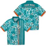 personalized-miami-dolphins-hibiscus-arrows-aqua-white-hawaiian-shirt-best-selling