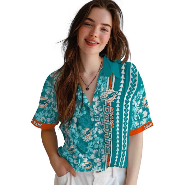 personalized-miami-dolphins-hibiscus-arrows-aqua-white-hawaiian-shirt-latest-model personalized miami dolphins hibiscus arrows aqua white hawaiian shirt latest model