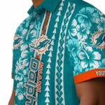personalized-miami-dolphins-hibiscus-arrows-aqua-white-hawaiian-shirt-best-selling