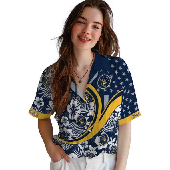 personalized-milwaukee-brewers-floral-wave-navy-blue-white-hawaiian-shirt-latest-model personalized milwaukee brewers floral wave navy blue white hawaiian shirt latest model