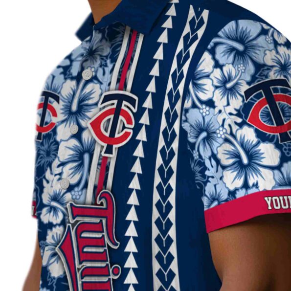 personalized-minnesota-twins-hibiscus-arrows-navy-white-hawaiian-shirt-trendy personalized minnesota twins hibiscus arrows navy white hawaiian shirt trendy