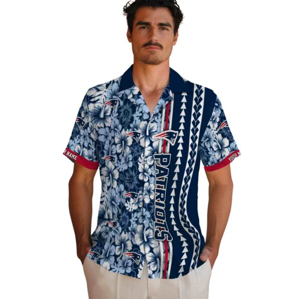 personalized-new-england-patriots-hibiscus-arrows-blue-white-hawaiian-shirt-fashion-forward personalized new england patriots hibiscus arrows blue white hawaiian shirt fashion forward
