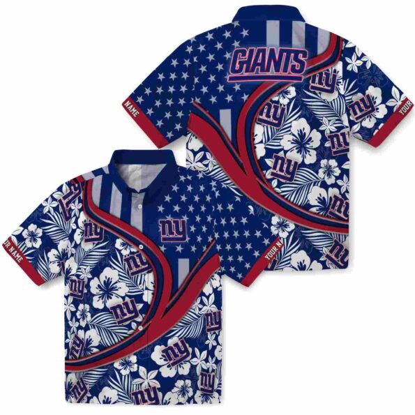 personalized-new-york-giants-floral-wave-blue-white-hawaiian-shirt-high-quality personalized new york giants floral wave blue white hawaiian shirt high quality