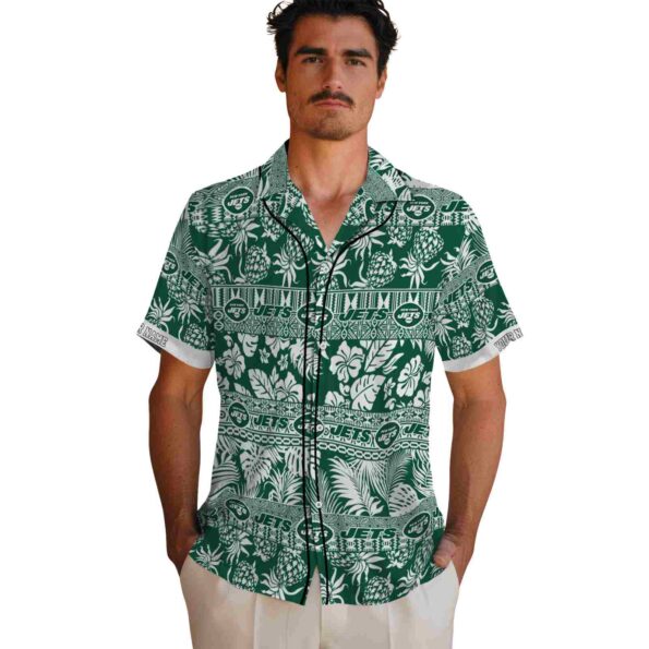 personalized-new-york-jets-tribal-stripes-green-white-hawaiian-shirt-fashion-forward personalized new york jets tribal stripes green white hawaiian shirt fashion forward