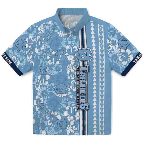 personalized-north-carolina-tar-heels-hibiscus-arrows-light-blue-white-hawaiian-shirt-best-selling personalized north carolina tar heels hibiscus arrows light blue white hawaiian shirt best selling