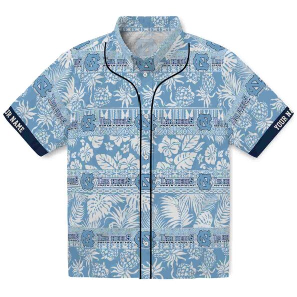 personalized-north-carolina-tar-heels-tribal-stripes-light-blue-white-hawaiian-shirt-best-selling personalized north carolina tar heels tribal stripes light blue white hawaiian shirt best selling